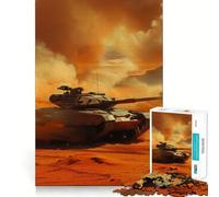 Tanks Engaged in Combat Jigsaw Puzzles 1000 Pieces for Adults Reason Skill Toy Calm Relax Exact Cut Heartfelt Gift (38x26cm)