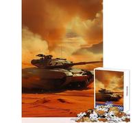 Tanks Engaged in Combat Jigsaw Puzzles 1000 Pieces for Teenagers Boost Memory And Cognitive Function Calm Peaceful Leisure Activity (38X52cm)