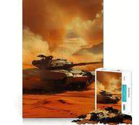 Tanks Engaged in Combat Puzzles for Adults 1000 Pieces Brain Challenge Toy Calm Mind Clear Cut Art Collection Piece (50x75cm)