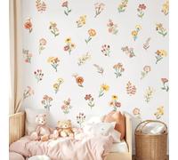 Tanlaby 9 Sheets Wildflower Wall Stickers Flower Floral Daisy Wall Decals