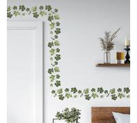 Tanlaby Green Vine Wall Decals Evergreen Ivy Leaves Wall Stickers | Green Rattan Natural Plants Wall Decor DIY Vinyl Mural Art Sticker for Bedroom Living Room Sofa TV Backdrop Wall Decoration