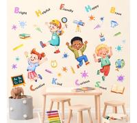 Tanlaby Reading Corner Wall Decals Educational Positive Word Wall Stickers