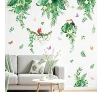 Tanlaby Tropical Jungle Leaf Wall Stickers Hanging Vines Plant Wall Decals