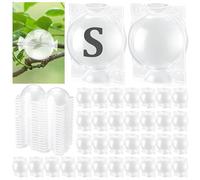 Tanlade 160 Pcs Air Layering Pods Reusable Plant Root Growing Propagation Box Transparent Automatic Buckle Grafting Ball for Plant Asexual Reproduction Cutting Seedlings, Small