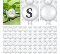Tanlade 160 Pcs Air Layering Pods Reusable Plant Root Growing Propagation Box Transparent Automatic Buckle Grafting Ball for Plant Asexual Reproduction Cutting Seedlings, Small