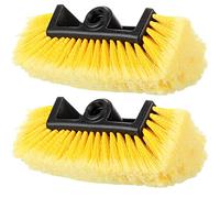 Tanlade 2 Pcs Car Wash Brush Head with Soft Detailing Bristle Flow Thru Car Cleaning Brush Exterior Car Wash Equipment for Auto Truck RV Boat Camper Washing (Yellow,10 Inch)