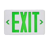 TANLUX Green Exit Sign, LED Emergency Exit Light with Battery Backup, UL Listed, AC 120/277V, Hardwired Exit Signs with Emergency Lights, Commercial Emergency Lights for Business - 1 Pack