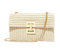 TANMESSO Small Straw Beach Purse Bag for Women- Boho Woven Summer Evening ClutchCrossbody Bag Raffia Shoulder Handbag, Off-white