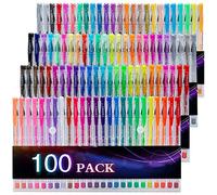 TANMIT 100 Coloring Gel Pens Set for Adults & Kids - Gel Colored Pens for Drawing, Sketching, Writing & More - Non-Toxic, Water Resistant, Quick Dry