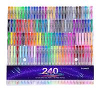 Tanmit Gel Pens Set, 120 Colored Gel Pens Plus 120 Refills for Adults Coloring Books, Drawing, Art Projects