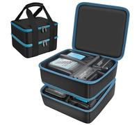 Tanmqin Double-Layer Battery Bag for Makita 40V, Dewalt Batteries & Charger