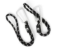 TANNDESIGN - 2 x universal pram hooks for attaching bag, backpack, handbag and changing bag - pram hook with carabiner hook 8 mm thickness - pram bag holder and holder