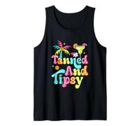 Tanned And Tipsy Beach Vibes Fun Summer Cocktails Tank Top