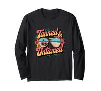 Tanned And Untamed Beach Adventure Long Sleeve T-Shirt