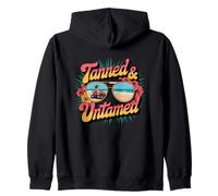 Tanned And Untamed Beach Adventure Zip Hoodie