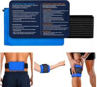 Tanness 1 Pack Reusable Hot & Cold Comfort Gel Pack with Adjustable Fleece Pouch - Microwaveable Heat Pack & Cooling Gel Pack - Flexible Compress for Neck, Shoulders, Arms, Legs & Knees