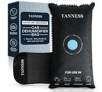 Tanness 1 Pack x 1kg Car Dehumidifier Bags with Anti-Slip Pads - Essential Car Accessories, Moisture Absorber, Reusable, Recharges in Microwave - Multipurpose, Home, All Spaces & Vehicles
