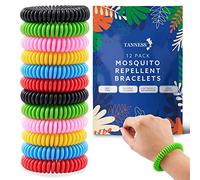 Tanness 12 Pack Mosquito Repellent Bracelet - Non-Toxic DEET-Free Bug & Insect Repellent Bands, Waterproof Mosquito Bands, Bracelets, Travel & Holiday Essentials for Kids & Adults