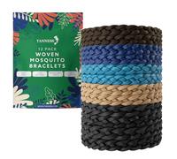 Tanness 12 Pack Mosquito Repellent Bracelet - Non-Toxic Insect Repellent Bands - Deet-Free Bug & Flea Repellent for Humans - Waterproof Travel Essentials for Kids & Adults - 250 Hours Protection