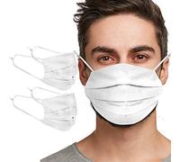 TANNESS 2 PACK Reusable 100% Cotton Face Cover Mask Washable Face Mouth Cover - WHITE