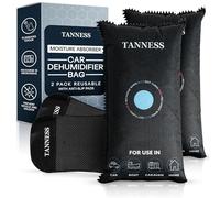 Tanness 2 Pack x 1kg Car Dehumidifier Bags with Anti-Slip Pads - Essential Accessories, Moisture Absorber, Reusable, Recharges in Microwave - Multipurpose for Home, All Spaces & Vehicles