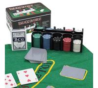 Tanness 200 Pcs Poker Set, Casino Texas Holdem Poker Set and Black Jacks Game Poker Sets | Poker Chips set with Poker Mat & Tin Box | Casino Chips & Gambling Cards | Poker Set with Mat and Chips