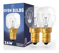 Tanness 26W Pygmy Oven Bulb - Pack Of 2 Ses E14 Small Edison Screw - Warm White Incandescent Oven Light Bulb