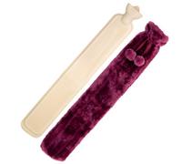 Tanness 2L Long Hot Water Bottle With Cover 75Cm Rubber Body Warmer For Neck, Back, And Shoulders - Purple