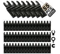 Tanness 55-Piece Multi Tool Blades Set - Heavy-Duty Oscillating Saw Blades For Wood, Plastic, And Soft Metal - Universal Fit For Precision