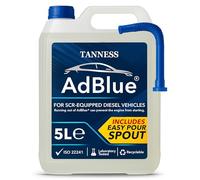 TANNESS Ad Blue 5L with Nozzle - Easy Pour Diesel Exhaust Fluid for Cars, Vans & Lorries - Spill-Free Add Blue Liquid for Diesel Vehicles with SCR Systems, Reliable Solution for Emission Control