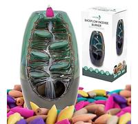 Tanness Backflow Incense Burners, Incense Holder, Incense Waterfall 10pcs Incense Cones | Ceramic Incense Burner Aromatherapy Room Decor, Home Accessories, Home Decor, Meditation Accessories