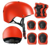 Tanness Bike Helmet with Knee & Elbow Pads Set - Red Tanness Red