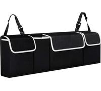 TANNESS Car Boot Seat Organiser with Adjustable Straps - Storage Accessories Organisers - Seat Back Protectors, Medium Large Interior Travel Storage, Foldable Cargo Net Car Backseat Cover Gadgets