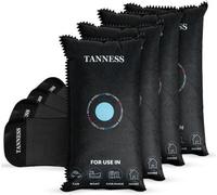 Tanness Car Dehumidifier Bag- 1Kg (4-Pack) - Reusable Moisture Absorber With Anti-Slip Pads - Essential Car Accessory Rechargeable