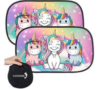 Tanness Car Sun Shade - 2-Pack (Unicorn) - Window Shades For Baby - Uv Rays Protection Accessories For Car Windows