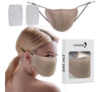 Tanness Checkered Cotton Face Mask - (Brown) With 2 Pm 2.5 Filters - Reusable Washable Fabric Face Cover