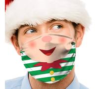 Tanness Christmas Face Mask Cover - Green Elf Design Tanness Green