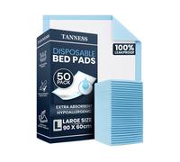Tanness Disposable Incontinence Bed Pads 90x60cm Waterproof Sheet 50 Pack | Size: 90x60 cm Tanness Multicolor 90x60 cm