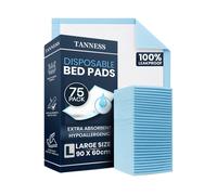 Tanness Disposable Incontinence Bed Pads 90x60cm Waterproof Sheet 75 Pack | Size: 90x60 cm Tanness Multicolor 90x60 cm