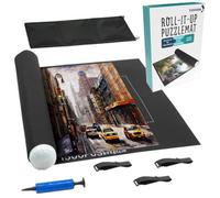Tanness Giant Jigsaw Puzzle Roll Mat For Up To 1500 Pieces - With Storage Bag And Inflatable Tube - Portable Puzzle Saver Mat