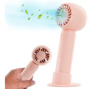 TANNESS Handheld Fan - Rechargeable, Portable, Foldable With 3 Speeds and Detachable Base | USB Mini Hand Fan for Table, Desk - Quiet Standing Fan