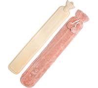 Tanness Hot Water Bottle - 2L, (Pink) With Soft Polyester Cover - Rubber Body - Leak Resistant Feature For Neck Shoulders & Back