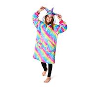 TANNESS Kids Oversized Hoodie, Oversized Hoodie | Hoodie Blanket with 2 Large Pocket | Comfy Unicorn Rainbow Design Hooded Blanket | Winter Hooded Blanket,Unicorn Gifts for Girls