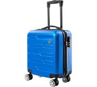 SA Products Cabin Suitcase, Easy Jet 45x36x20 Cabin Bag | Lightweight Hard Shell Carry-On Suitcase with Wheels, Telescopic Handle | Travel Luggage (Blue)