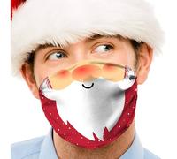 Tanness Men's Christmas Face Mask Cover - Red Santa Print Tanness Red