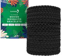Tanness Mosquito Repellent Bracelet 12 Pack (Black) - Deet Free Insect And Mosquito Repellent Bands - Outdoor Protection