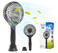Tanness Rechargeable Handheld Fan with Foldable Design & Quiet Operation in Black Tanness Black