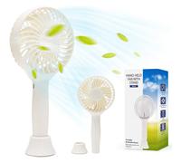 Tanness Rechargeable Handheld Fan with Foldable Design & Quiet Operation in White Tanness White