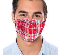 Tanness Reusable Unisex Tartan Fashion Face Mask Cover - Red with Beige Tanness Multicolor