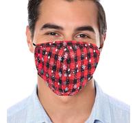 Tanness Reusable Unisex Tartan Fashion Face Mask Cover - Red with Black Tanness Multicolor
